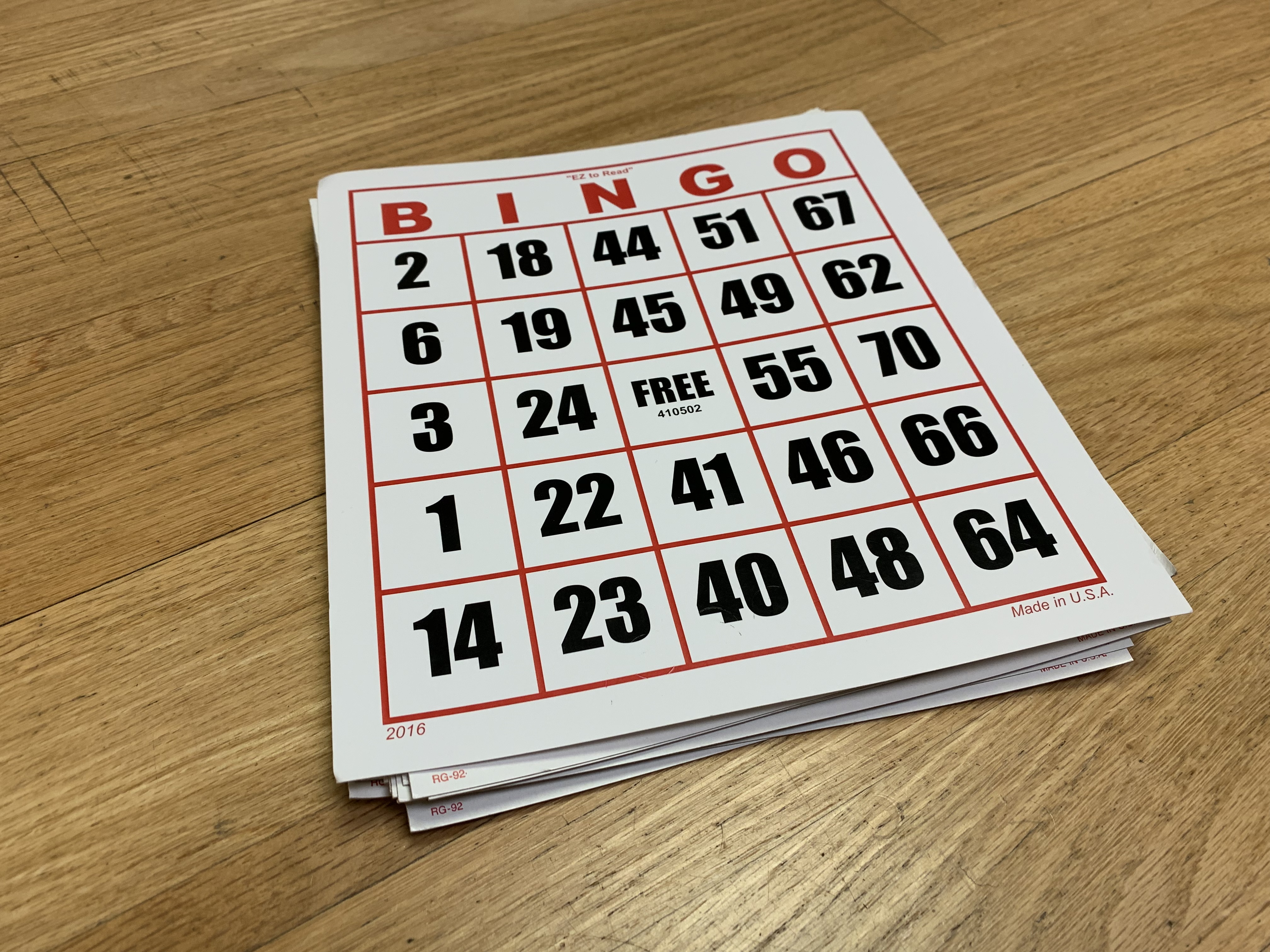 Large Print Bingo Card | LATAN