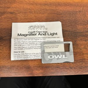 Credit Card Size Magnifier and Light