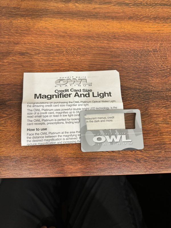 Credit Card Size Magnifier and Light